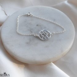 "Close to you" handmade silver bracelet