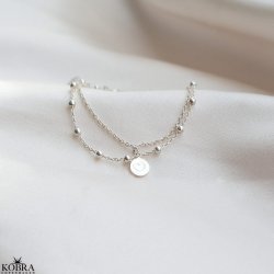 "Ellie" 2i1 silver bracelet with small amulet