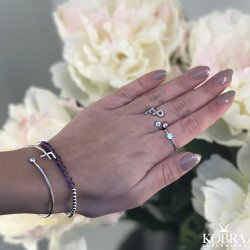 "Zoey" Personal bracelet with your initial - in silver or gold plated