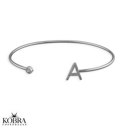 "Zoey" Personal bracelet with your initial - in silver or gold plated