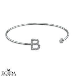"Zoey" Personal bracelet with your initial - in silver or gold plated