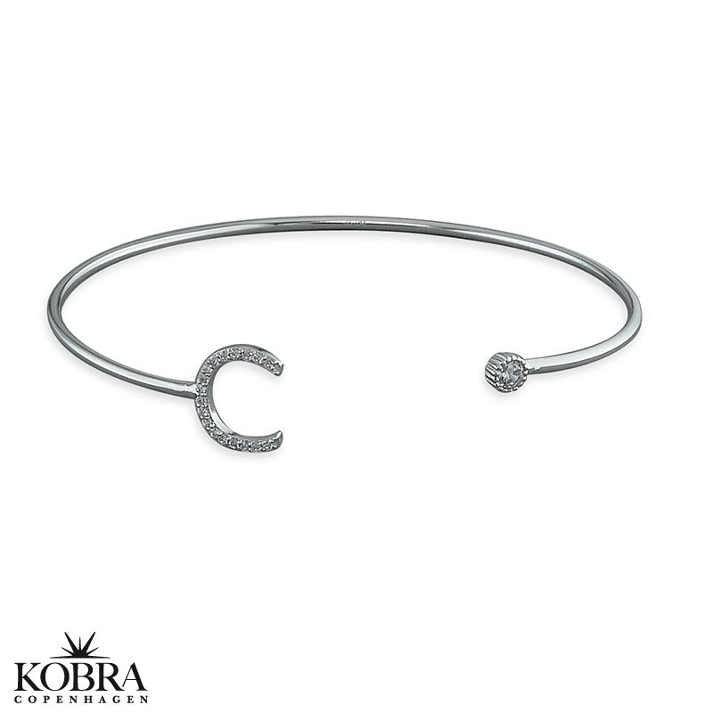 "Zoey" Personal bracelet with your initial - in silver or gold plated