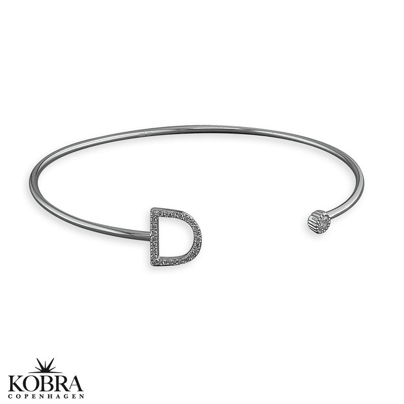 "Zoey" Personal bracelet with your initial - in silver or gold plated