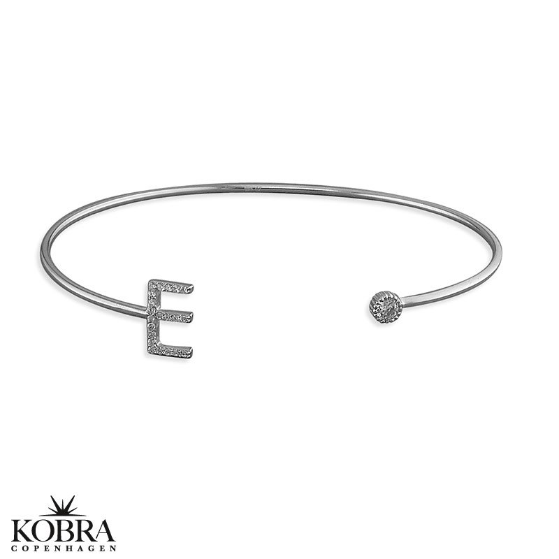 "Zoey" Personal bracelet with your initial - in silver or gold plated