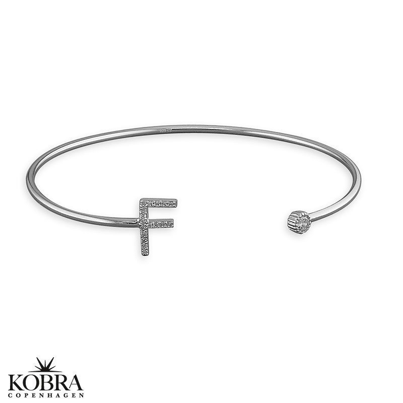 "Zoey" Personal bracelet with your initial - in silver or gold plated