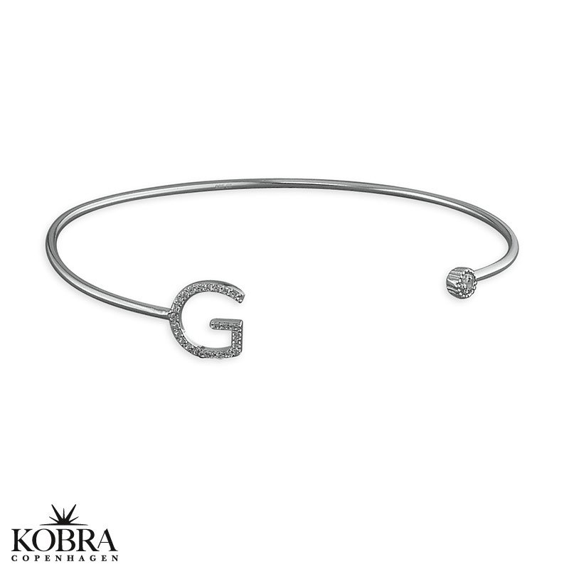 "Zoey" Personal bracelet with your initial - in silver or gold plated