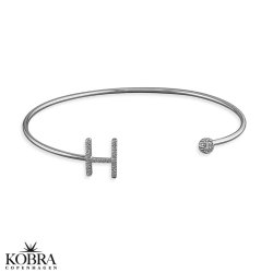 "Zoey" Personal bracelet with your initial - in silver or gold plated