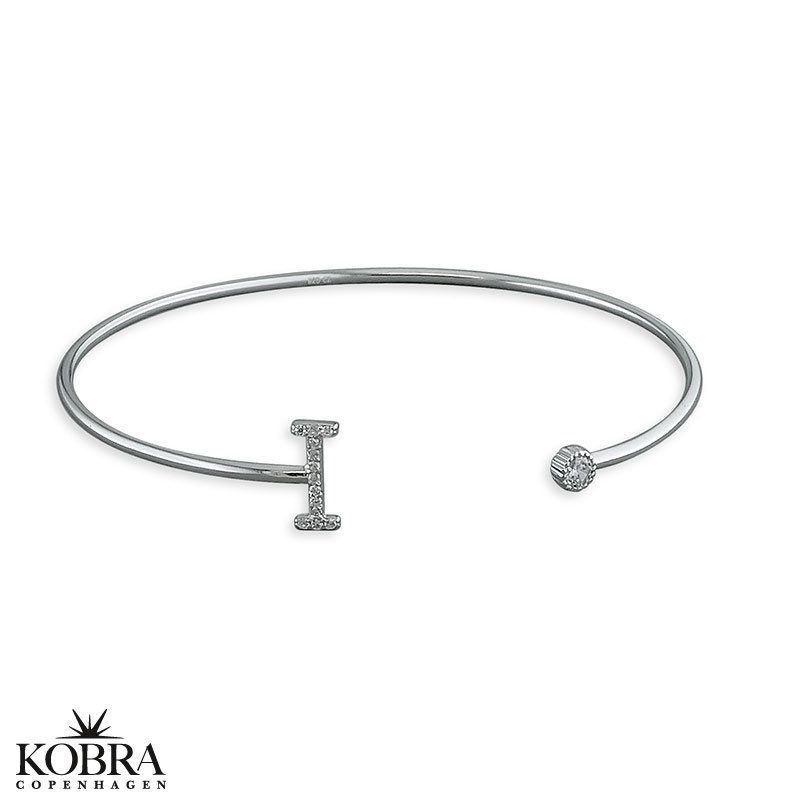 "Zoey" Personal bracelet with your initial - in silver or gold plated
