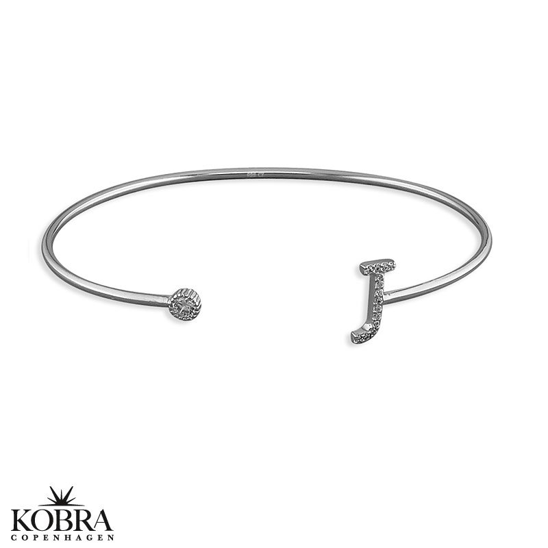 "Zoey" Personal bracelet with your initial - in silver or gold plated