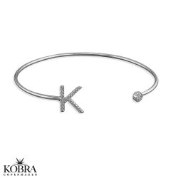 "Zoey" Personal bracelet with your initial - in silver or gold plated