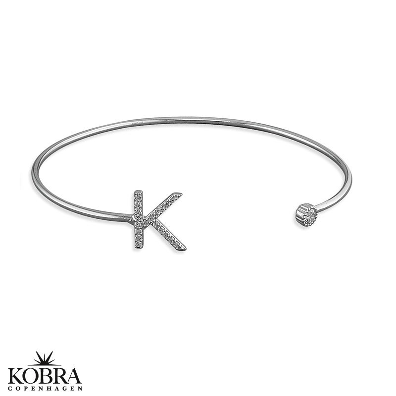 "Zoey" Personal bracelet with your initial - in silver or gold plated