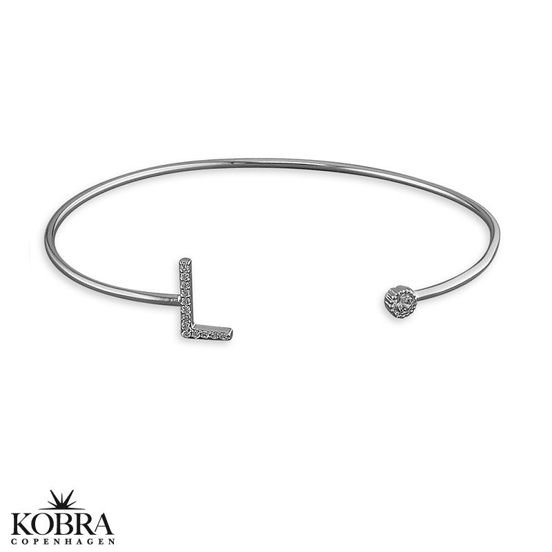 "Zoey" Personal bracelet with your initial - in silver or gold plated