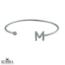 "Zoey" Personal bracelet with your initial - in silver or gold plated