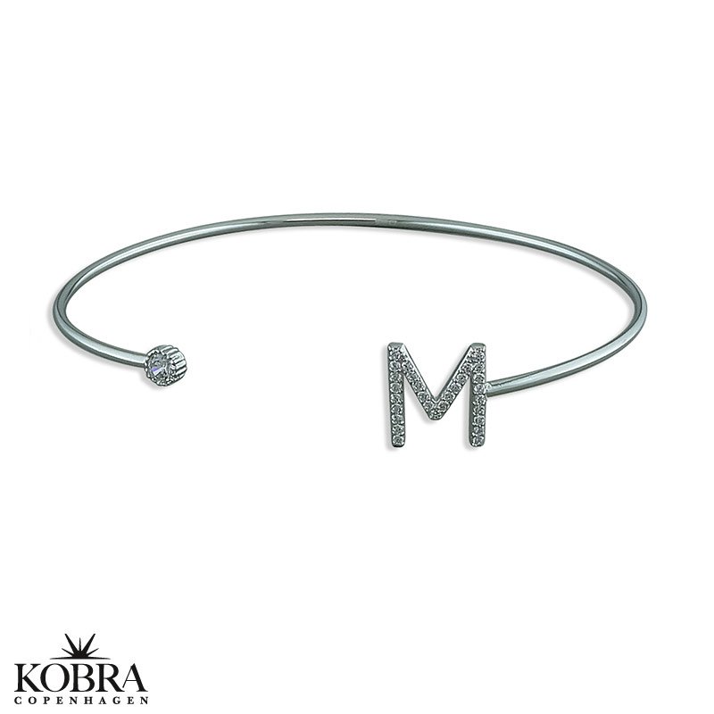 "Zoey" Personal bracelet with your initial - in silver or gold plated