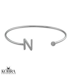 "Zoey" Personal bracelet with your initial - in silver or gold plated