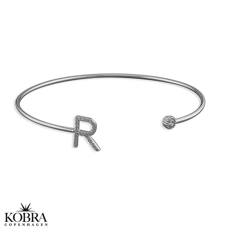 "Zoey" Personal bracelet with your initial - in silver or gold plated