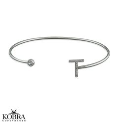"Zoey" Personal bracelet with your initial - in silver or gold plated