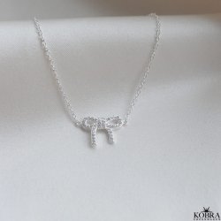 "Leonora" sljfe armbnd med hvide zirkonia i slv