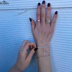 "Free" klassisk slv kors armbnd