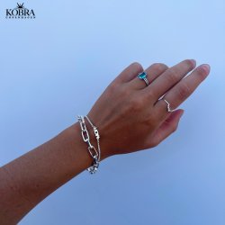 "Alexis" slv ring med hvide sten