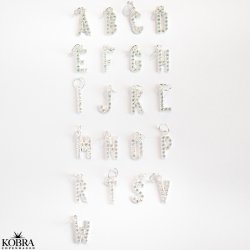 "Alias" silver necklace with your letter