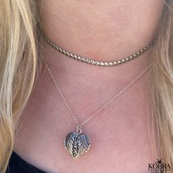 Hjerte slv medaljon "Callie" med plads til 3 billeder