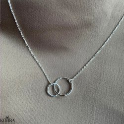 "Oslo" halskde i slv med slv ringe