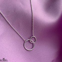 "Oslo" halskde i slv med slv ringe