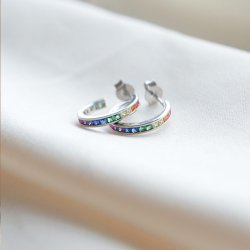 "Spring" hoops i s�lv 