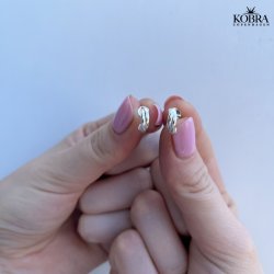 "Silvia" sm snoet creoler i sterling slv