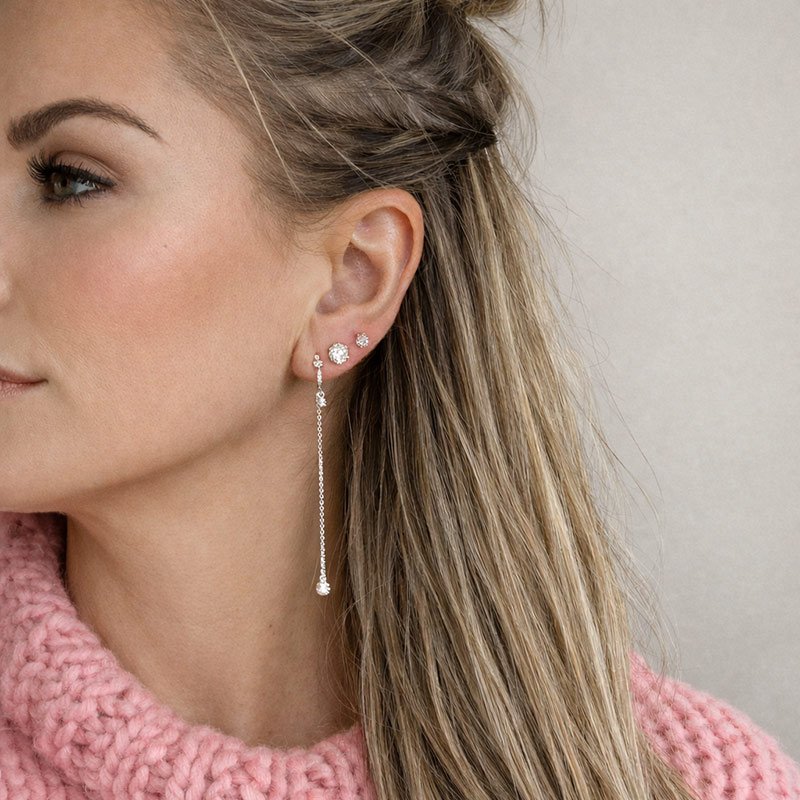 "Rowena" Hoops in Sterling Silver