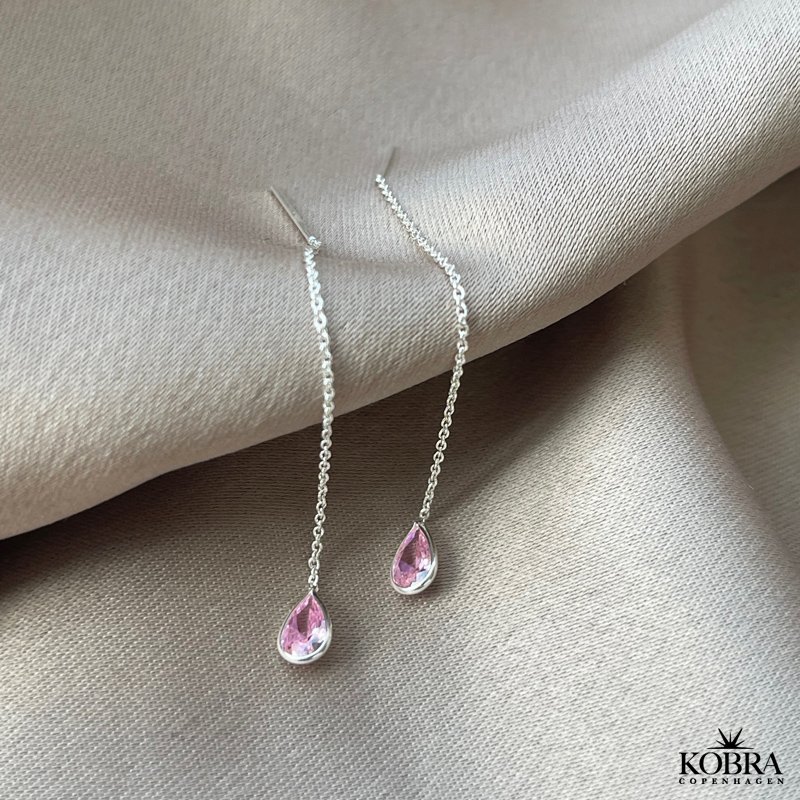 "Serina" slv reringe / retrde med hvide eller lyserde sten