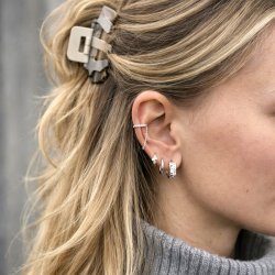"Colleen" earcuff i sterling s�lv med k�de