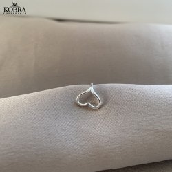 "Sola" hjerte earcuff i slv