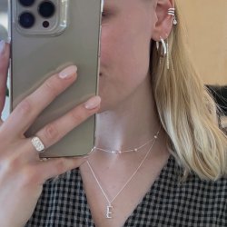 "Atlas" halsk�de med dit bogstav i s�lv