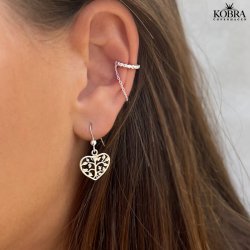 "Colleen" silver earcuff with chain