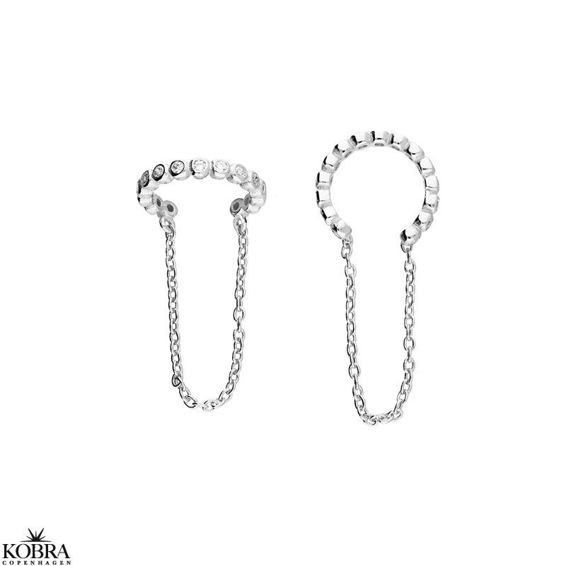 "Colleen" silver earcuff with chain