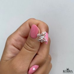 "Victoria" Slv earcuff med sommerfugl