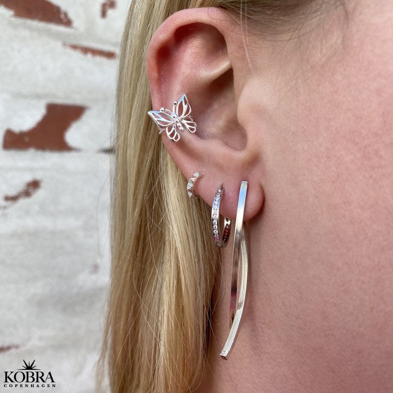 "Victoria" Slv earcuff med sommerfugl