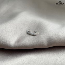 "Kati" Slv earcuff med sten
