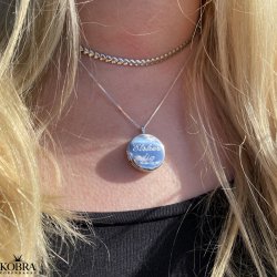 "Ellen" stor rund slv medaljon inklusiv gravering