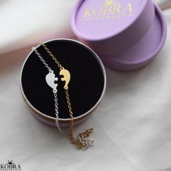 "Friends Forever" bracelet set  silver &amp; gold friendship