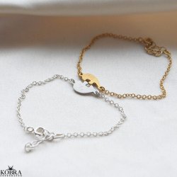 "Friends Forever" bracelet set  silver &amp; gold friendship