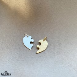 "Friends forever" Veninde halskde med hjerte slv og forgyldt