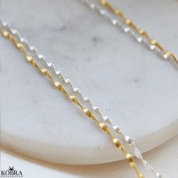 "Singapore" 18 karat forgyldt snoet kde