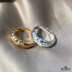 "Jagger" organisk chunky guld ring