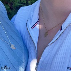 "Friends forever" Veninde halskde med hjerte slv og forgyldt