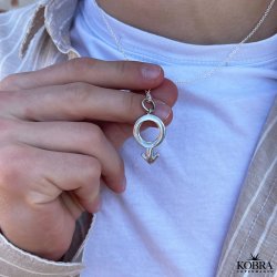 "Dean" Sterling silver necklace with male sign