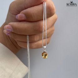 "Summery" Citrin (Charm) i slv