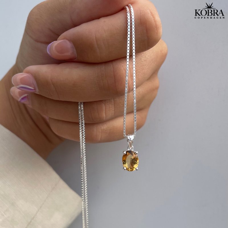 "Summery" Citrin (Charm) i slv